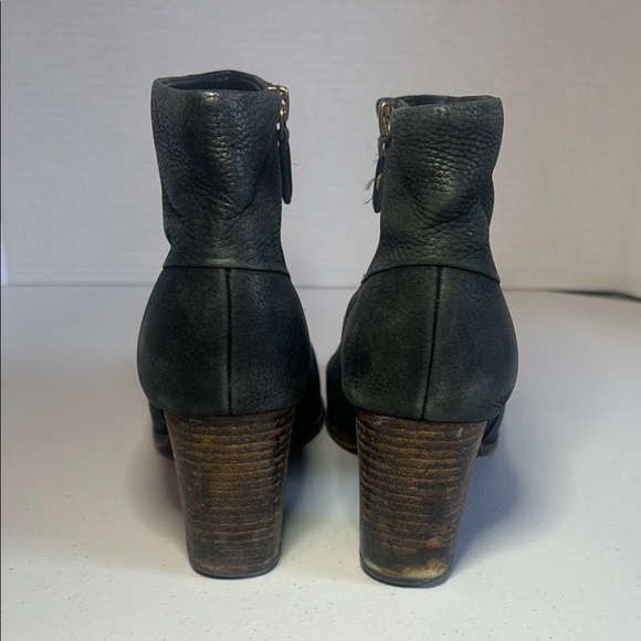 Cole Haan Black Suede Heeled Boots - Picture 4 of 7
